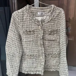 Áo khoác - kim tuyến nhẹ, cổ channel