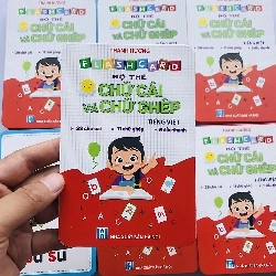 Bộ thẻ flashcard chữ ghép và chữ cái cho bé học tiếng việt(khổ lớn 10x15cm)