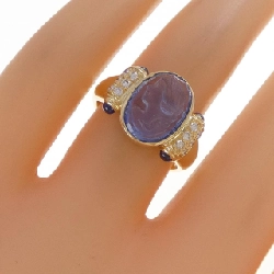 Nhẫn Sapphire K18YG 3.56CT - Hàng hiệu Chính hãng 852375