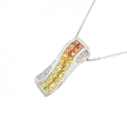 Dây chuyền Sapphire K18WG 0.65CT - Hàng hiệu Chính hãng 858470