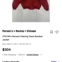 Áo bomber person's racing team 603174