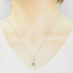 K18WG Mặt dây chuyền opal đen 0.64CT - Hàng hiệu Chính hãng 858077