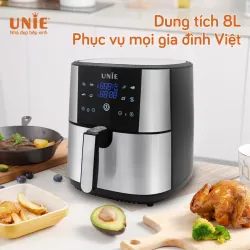 Nồi chiên không dầu UNIE UE-800 dung tích 8L, công nghệ chiên Rapid air đa chiều