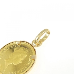 K18YG(枠) Mặt dây chuyền đồng xu - Hàng hiệu Authentic 863339