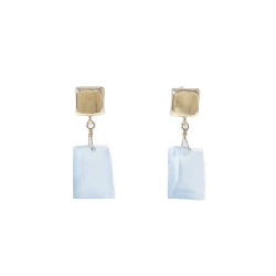 K10YG Chalcedony Bông tai - Hàng hiệu Chính hãng