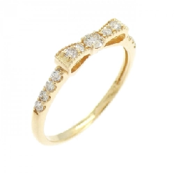 Nhẫn kim cương hình ruy băng K18YG 0.17CT - Hàng hiệu Authentic