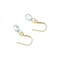 K18YG Bông tai thủy tinh - Hàng hiệu Authentic 875469