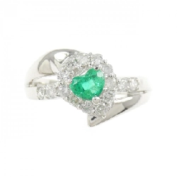Nhẫn Emerald hình trái tim PT900 0.35CT - Hàng hiệu Authentic 851039