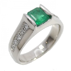Nhẫn Emerald PT900 0.73CT
