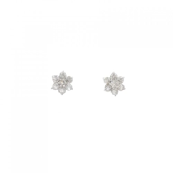 Bông tai kim cương hoa K18WG 0.50CT - Hàng hiệu Chính hãng