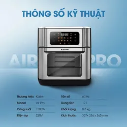 🎯 Nồi chiên không dầu KALITE Air Pro – Tiện lợi, sạch sẽ, tiết kiệm thời gian 780594