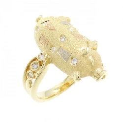 Nhẫn kim cương ba màu K18 0.14CT