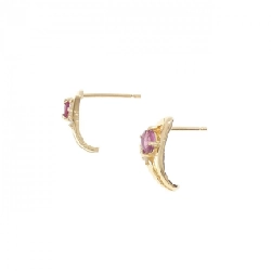 K18YG Bông tai Ruby 0.42CT - Hàng hiệu Chính hãng 873899