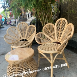 Bàn ghế mây tự nhiên uống cafe phòng ngủ 517187