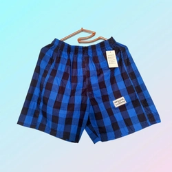 Quần đùi nam mặc nhà vải cotton màu kẻ sọc caro 448537