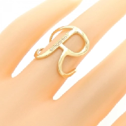 Nhẫn kim cương chữ cái R K18YG 0.05CT 669053