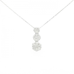 K18WG Hoa Nhài Kim Cương Dây Chuyền 1.00CT - Hàng hiệu Chính hãng