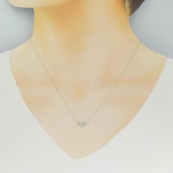 K18WG Dây chuyền kim cương hình trái tim 0.10CT - Hàng hiệu Chính hãng 861109