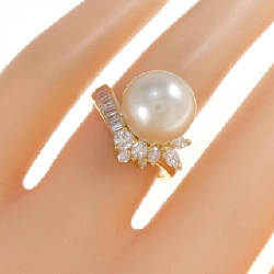 Nhẫn ngọc trai trắng K18YG 10.7mm 668473