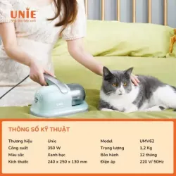 Máy hút bụi chăn đệm UNIE UMV62 lực hút 12500 PA, mới 100% 714229