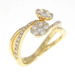 Nhẫn kim cương 750YG 0.48CT