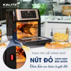Nồi Chiên Không Dầu KALITE Q10 – 10L 🔥 Có Trục Xiên Quay – Nướng Gà Siêu Đỉnh 714204