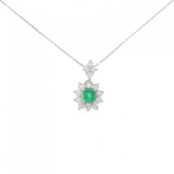 Dây chuyền Emerald PT900/PT850 0.50CT - Hàng hiệu Chính hãng