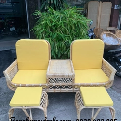 Băng ghế mây 2 chỗ decor spa 475783