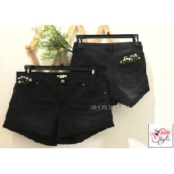 Quần SHORT jean QSJ0005 - ĐEN - L