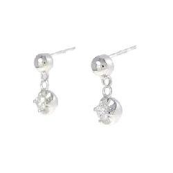 K18WG Bông tai kim cương 0.20CT - Hàng hiệu Chính hãng 870118