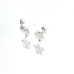 K18WG Bông tai kim cương sao 0.24CT - Hàng hiệu Chính hãng 876654