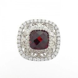 Nhẫn Garnet K18WG - Hàng hiệu Chính hãng 853852