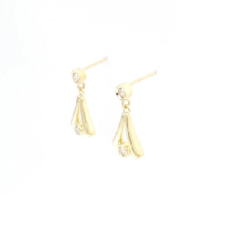 Bông tai kim cương K18YG 0.12CT - Hàng hiệu Chính hãng 877312