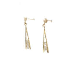 K18YG Bông tai kim cương 0.196CT - Hàng hiệu Chính hãng 867758