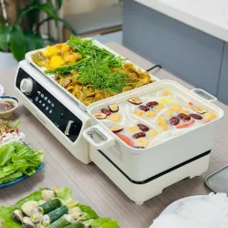 Nồi lẩu nướng 2in1 KALITE KLG555, công suất 2200W, chống dính ceramic 792908