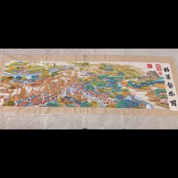 Tranh thêu chữ thập thành phẩm Cô Tô Phồn Hoa Đồ 225x70cm