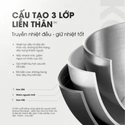 Bộ 3 nồi inox sz 18-20-24cm chĩnh hãng mới 100% 575715