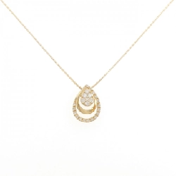K18YG Pave Diamond Necklace 0.21CT - Hàng hiệu Chính hãng
