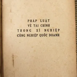 Pháp luật về tài chính trong xí nghiệp công nghiệp quốc doanh (NXB Pháp lý) 726788