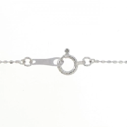 K18WG Dây chuyền kim cương chéo 0.05CT - Hàng hiệu Authentic 859625