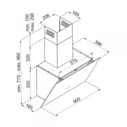 Cần bán máy hút mùi áp tường Fagor 3CFB-901IX mới 100% 574444