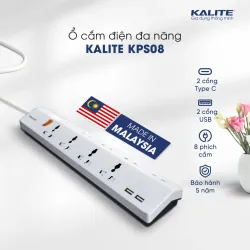 Ổ cắm điện thông minh KALITE KPS08 TÍCH HỢP USB TYPE C, TYPE A