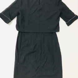 Đầm tay lửng cổ tròn size S-M màu đen 451617