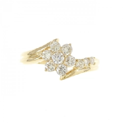 Nhẫn kim cương hoa K18YG 0.50CT 672385