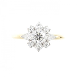 Nhẫn kim cương 750YG/PT950 0.28CT D IF 3EXT - Hàng hiệu Authentic 873009