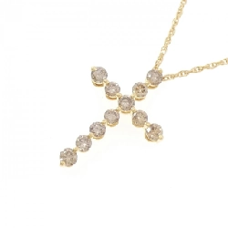 K18YG Dây chuyền kim cương chéo 1.00CT - Hàng hiệu Chính hãng 857834