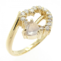 Nhẫn đá mặt trăng K18YG hình trái tim