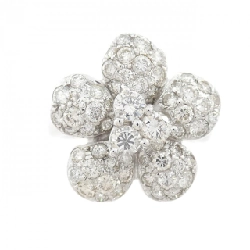 Nhẫn kim cương 750WG hoa 1.83CT - Hàng hiệu Authentic 850067