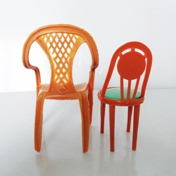 Lô 02 chiếc ghế nhựa trong bộ chơi đồ hàng xưa phiên bản tuổi thơ 9x 454796