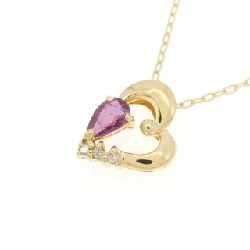 K18YG Mặt Dây Chuyền Hình Trái Tim Đá Ruby - Hàng hiệu Chính Hãng 866597